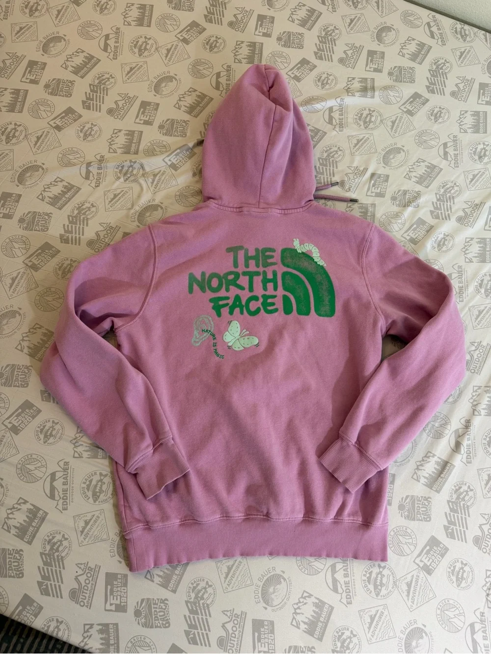 The North Face Nature Is Magic Men’s Sz Medium Pink Green Hoodie Pullover